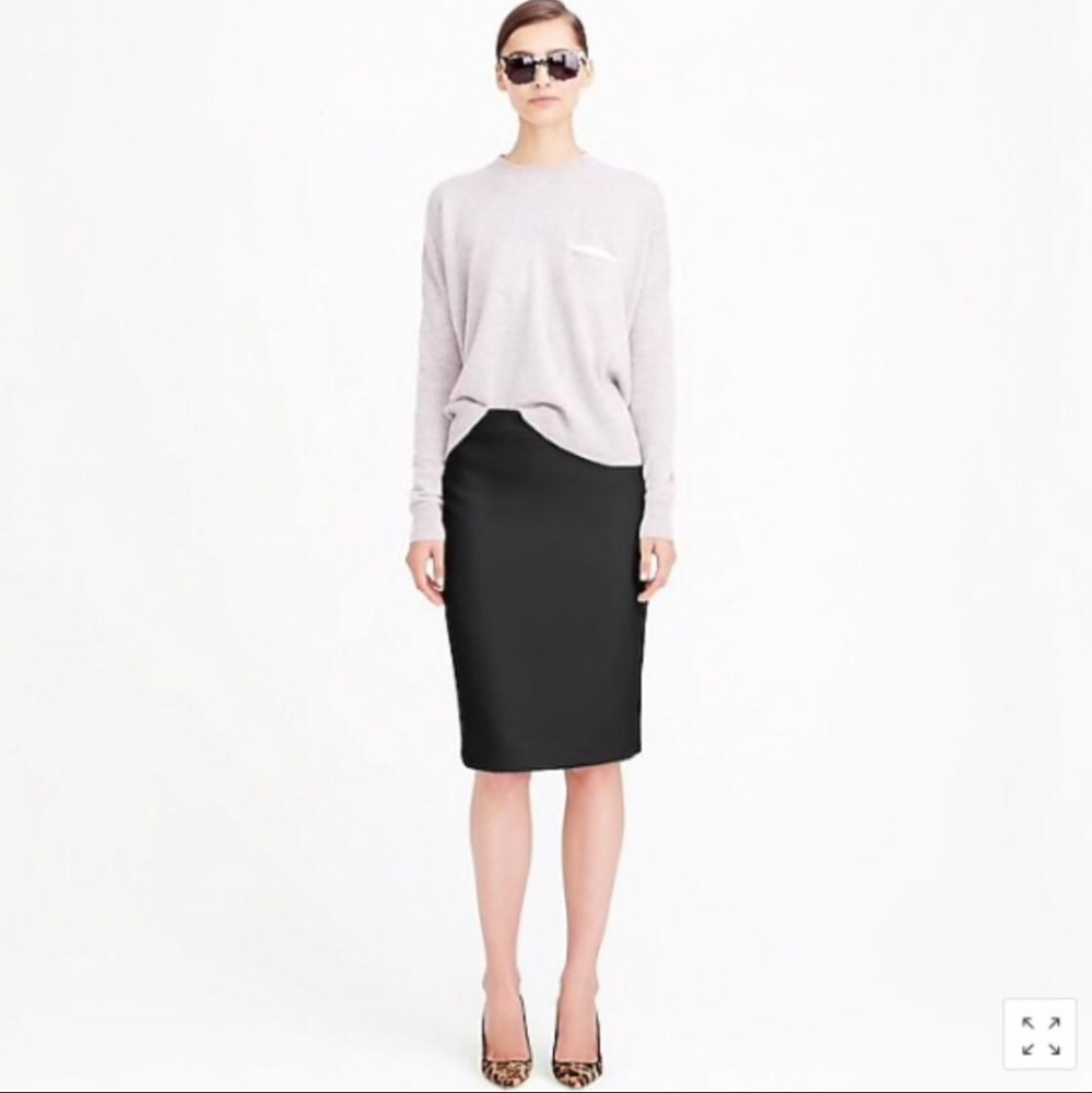 J Crew 100% Wool Classy Gray #2 Pencil Midi Skirt